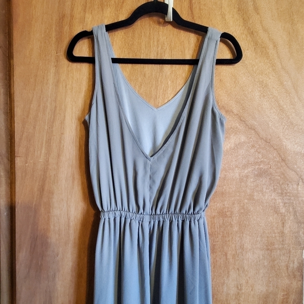 Show Me your Mumu. KENDAL maxi dress. Sz med. Soft charcoal crisp. Sleeveless - Picture 7 of 9